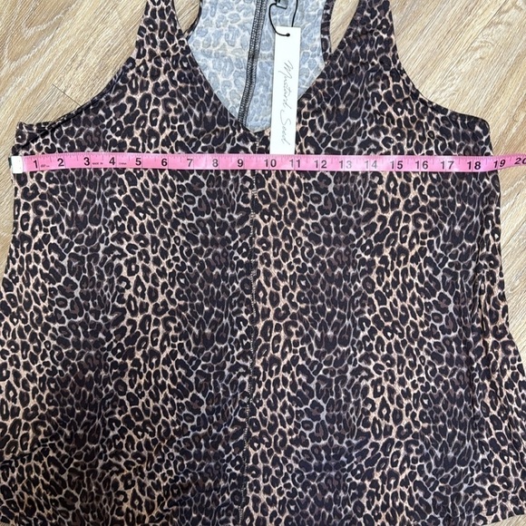 Mustard Seed Leopard Print Racerback Tank Top.  Sz M - Picture 3 of 8
